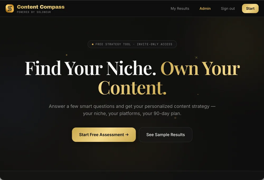 Content Compass mockup